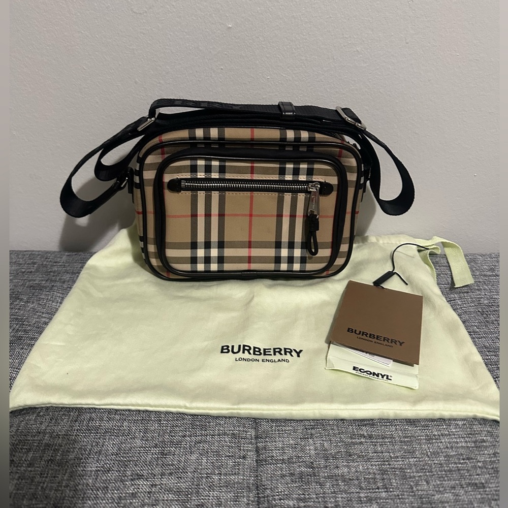 Burberry 🧡🖤Canvas Check Paddy Messenger